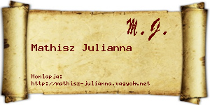 Mathisz Julianna névjegykártya